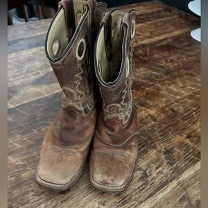 Brown Leather Western Riding Boots
